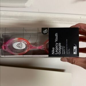 Nike Youth Swim Goggles - Pink and Orange Accents